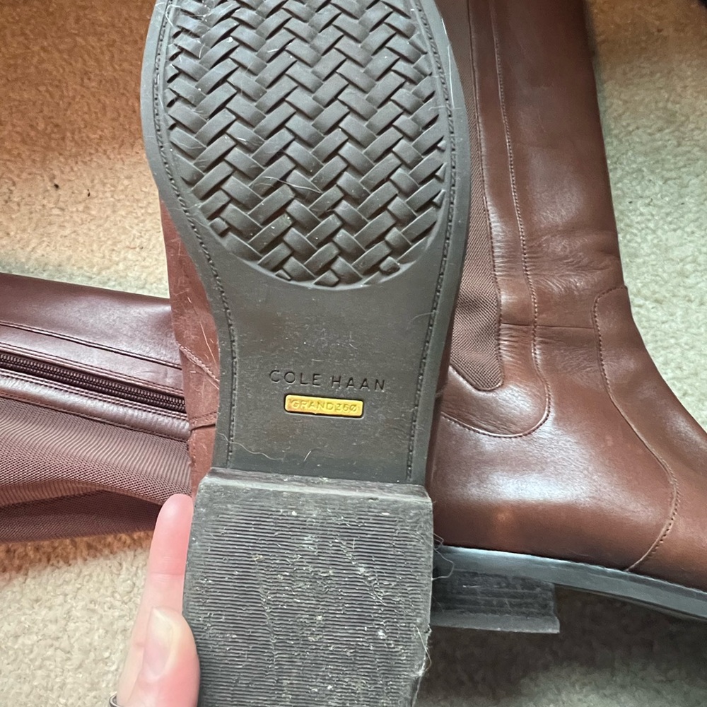 Cole Haan brown leather Calf tall boots size 9 - Picture 4 of 8